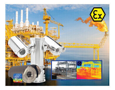 Thermal and optical camera system for monitoring hazardous areas